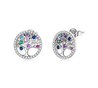 LNNSHX Colorful Horse Stud Earring Rainbow Heart Star Moon Earrings for Women Jewelry,CTE487-A