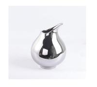 LNNSHX Decorative Vases Nordic Simple Electroplated Ceramic Vase Light Luxury Mirror Silver Flower Ware Home Decoration Ornaments Home Decorations, Living Room Decorations(Size:S)
