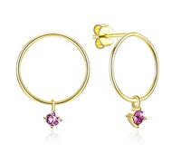 LNNSHX Earrings Jewelery Crystals From S925 Sterling Silver Hollow Round Simple Light Luxury Stud Earrings