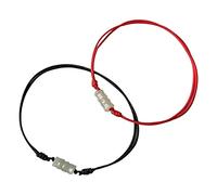 LNNSHX Feng Shui Bracelet 2Pcs Natural Handmade Jade Bamboo Bracelet Red String Bracelet Cute Small Jade Beads Original Design Women's Dainty Amulet Birthday Gift Unique Gift