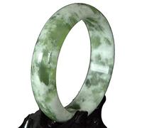LNNSHX Ladies Jade Bangles Bracelets, Floating Flower Xiu Jade Bracelet, Hua Xiuyan Jade, Jewelry, for Mother to Girlfriend, with Box,56-58mm (56