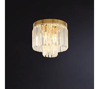 LNNSHX Led Ceiling Lights Modern Lighting Luxury K9 Crystal Mounted Lamp Foyer Round Ceiling Lamp Fixtures,Modern Chandelier Crystal,4 Light-White 6500K