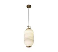 LNNSHX Milk White Glass Lampshade Pendant Light with E26/E27 All Copper Base Lamp 13.8 in Bedroom Decorative Hanging