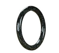 LNNSHX Natural Jade Bangle, Dark Green Jade Bangle Bracelet, Olive Green Jade Bracelet, Girl Agate Jade Bracelet, Ladies Thin Round Bracelet, for Mother, with Jewelry Box, 56-62mm,62mm (58mm