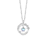 LNNSHX Necklace New Feather Necklace Summer Sterling Silver Clavicle Chain Pendant Light Luxury High-end for Wife and Girlfriend Ladies Necklace