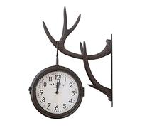 LNNSHX Silent Decorative Wall Clock Retro Wall Clock Double-sided Antique Style Creative Classic Wall Clock Outdoor Living Room Bedroom Study Wall Decoration Easy to Read