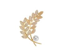 LNNSHX Stone Wheat Ear Brooch Delicate Plant Corc Joker Pin Coat Coat Decoration