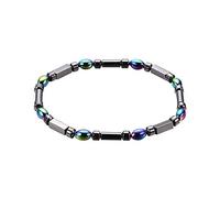 LNNSHX Summer Beach Anklet,Anklets, Women's Rainbow Artificial Hematite Beads Magnetic Bracelet Chain Beach Sandal Barefoot Jewelry