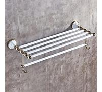 LNNSHX Towel Rails Towel Racks, Bathroom Towel Rack Wall Mounted Towel Holder,Style Towel Rack,Rack,Bath Towel Holder,Bathroom Hardware Toilet Towel Rail/60Cm Towel Rack with 5 Hooks