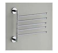 LNNSHX Towel Rails Towel Racks, for Bathroom,Swivel Towel Hangers,Copper Wall Mounted 5 Towel Bars,Bathroom Rack,Bathroom Towel Holder Towel Hanger/Gold and Black/a (Gold a)
