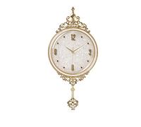 LNNSHX Wall Clock Silent Creative Living Room Pendulum Clock Light Luxury Metal Wall Clock Home Modern Minimalist Wall Clock Black And White (Color : A)