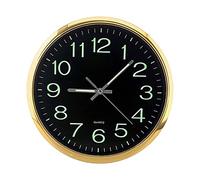LNNSHX Wall Clock Silent Silent No Tick Wall Clock With Night Light Wall Clock Bedroom Wall Clock For Indoor/Kitchen/Living Room 12 Inch (Color : A)
