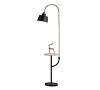 LNNSNE Adjustable Floor Lamp with Metal Shade Marble Base for Bedroom Living Room Reading and Working -