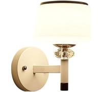 LNNSNE Appliques, Feuille murale européenne Tri-Color Light Wall Nordic Art Accueil Décoration Chambre à coucher de chevet Cristal Fixtures murales Fermer lumière DIRIGÉ Lampe sus