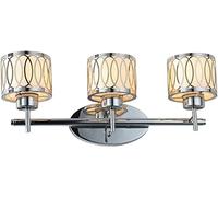 LNNSNE Appliques murales, 3-Light Bathroom Vanity Lamps Chrome Over Mirror Hardware Brushed Finish Bedroom Porch Wall L21.28in Bedside Decor La