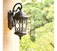 LNNSNE Appliques murales, Décoration Lantern Retro Country Industry Wall Light IP65 Lampe murale extérieure étanche épargnante for la villa Garden Murs Patio Lumière(Brass)