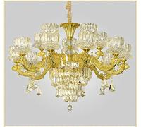 LNNSNE Appliques murales, Lobby Moderne Éclairage Golden Classical Cristal Escalier Zinc Alliage Crystal Décoration de la Maison(2arms Wall Lamp)