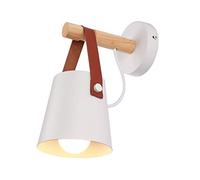 LNNSNE Appliques murales, Nordic Bedroom White Wall Lampes Salle de Bain Cuir Vanity Miroir Légère Salon Décor Lugeons Modernes