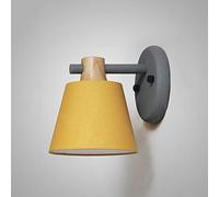 LNNSNE Appliques murales, Nordic Wood Art Wall Lampe Macarons Feuille murale for la chambre à coucher deche Salle de bain Moderne Miroir Headlight Main Spray Peinture Antirâtisser Accueil Écla