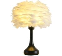 LNNSNE Feather Type Table Lamp - Pink + Black (12W, Button)