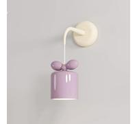 LNNSNE Light Cream Bow Tie Hanging Wire Wall Lamp Milky Coffee Color Home Decor (Milkycoffeecolor+lightpink)