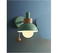 LNNSNE Scandinavian Wooden Wall Lamp for Various Rooms - 15cm x 16cm, Yellow Color, Base