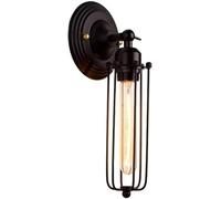 LNNSNE Solar Lantern Outdoor Lights Light Industrial Tube Adjustable Angle Wire Metal Cage Wall Lamp V-intage Sconces Retro Indoor Fixture with Bar Cafe Hallway Corridor