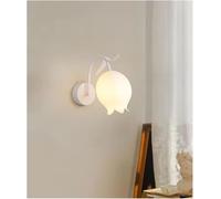 LNNSNE Wall French Cream Style Romantic Lily of The Valley Flower Girl's Bedroom Bedside American Retro Atmosphere Lamp (Green)