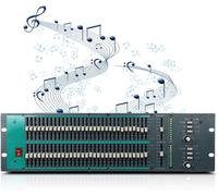 LNNW 31-Band Graphic Equalizer, Dual Channel Stereo Audio Equalizer, with XLR Interface, Noise Reduction for Home and stage