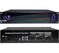 LNNW 31-Band Graphic Equalizer, Professional Digital Audio Processor, with 10 Preset Effects, Noise Reduction, for Recording Studio for Home and stage(B)