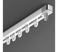 LNNW Curtain Rail Curtain Rods Extendable Curtain Rail Track, Ceiling/Wall Mount Curtain Pole Retractable, 85 to 270 cm Long for Living Room,Bedroom, Bathroom (Color : Ceiling Mount, Size : 130cm-24