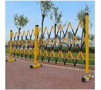 LNNW Expandable Metal Traffic Barricades - Yellow & Black Safety Control Barriers for Crowd Management - 1.2m x 2.5m Portable Traffic Flow Solutions