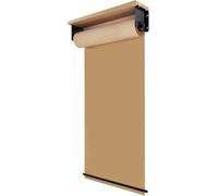 LNNW Kraft Paper Roll Display Brown Paper Roll Wall Hanging, Kraftpaper Roll Dispenser Cutter with Wood Board, Cafe Menus Paper Board for Daily Specials for Office Coffee Shop(With Wall Rack-100cm/39.