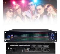 LNNW Stereo Audio Mixer, Graphic Equalizer, 31 Band Balanced Effect Controller DJ Digital Mixer Processor DSP Feedback Eliminator for Home and stage(Eq-888s)