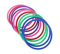 LNNXSZ Agility hoops 10 Pcs Plastic Toss Rings Throw Carnival Backyard Park Intelligence Development Educational Exercise Prop Toy(10 PCS 25 CM)