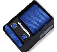 LNNXSZ Men Ties Silk Ties Gift Box Jacquard Necktie Cufflink Set Tie Clip For Men Gravatas Business Wedding(B26)