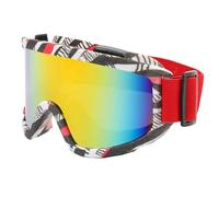 LNNXSZ Motocross Goggles Anti-Fog Ski Goggles Motorcycle Goggles Winter Snowboard Skiing Glasses Outdoor Sport Windproof Ski Mask(ZZ-Red)