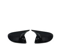 Lnojxxk Bracket Bar For Mazda 2 For Mazda 3 1.6 Side Rearview Mirror Cover Wing Mirror Cap With The Painted Color GPS Stand(Bright black)