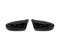 Lnojxxk Bracket Bar For X5 E70 For X6 E71 2008-2013 Mirror Cover Caps Bright Black Carbon Fiber Pattern Facelifted Side Wing Modified GPS Stand(Bright black)