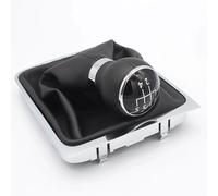Lnojxxk Gear Shift Lever Knob Manual Gear Shift Knob Lever Stick Shifter for VW for Passat B6 2005 2006 2007 2008 2009 2010 2011 2012(Leather 5 Speed)