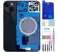 LNONLS 14 Plus Back Glass Replacement for iPhone 14 Plus Rear Back Cover Glass Waterproof and Camera Lens+Professional Repair Tool Kit (Midnight)