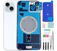 LNONLS 15 Plus Back Glass Replacement for iPhone 15 Plus Rear Back Cover Glass Waterproof and Camera Lens+Professional Repair Tool Kit (Blue)