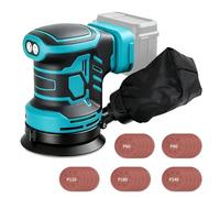 Lnopever Cordless Orbital Sander Compatible with Makita 18V Battery | Brushless Sander with Dust Collection System, 25Pcs Sandpapers for Woodworking Polishing and Metal Sanding, 6-Speed Setting