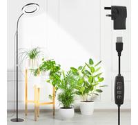 Lnopever Grow Lights for Indoor Plants, Full Spectrum LED Plant Grow Light with 10 Dimmable Levels, 3/9/12h Timer & 3 Spectrum Modes, 23"-67" Adjustable Height Free Standing Grow Light Grow Lamp