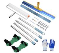 Lnopever Spiked Roller Self Levelling Tools, Epoxy Floor Leveling Paint Construction Rollers, Scraper, Trowel, Spike Shoes, Paint Rollers, Self-Levelling Cement Tool Kit with 160CM Extension Rod