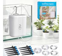 Lnopever WiFi Automatic Watering System, Drip Irrigation Indoor, 10 Pots Plants Irrigation Set, Self Watering System Compatible with Tuya Smartlife App Control, Plant Watering Devices for Holiday
