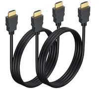 LNOSANLO HDMI Cable 6FT 2-Pack, Shielded HDMI 2.0 Cable, Computer Monitor HDMI TV Cable-4K for HDR, HDCP 2.2 & 2.3, 3D for Computer, Monitor, TV, PS4, PS5 and More