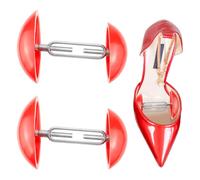 LNQ LUNIQI 1 Pair Small Shoe Stretchers Shoe Width Extra Strong Universal Shoe Stretcher Adjustable Width Shoe Separator Red Boot Stretcher Instep for Leather Shoes Boots High Heels Sports Shoes, red