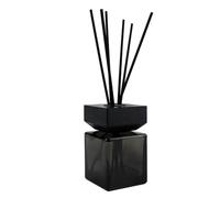 LNQ LUNIQI 100 ml Large Glass Diffuser Bottles Empty with Sticks, 1 Set Black Glass Aromatherapy Diffuser Bottles for Bathroom, Bedroom, No Oils