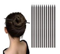 LNQ LUNIQI 12 Pieces Hair Sticks Wooden Black Chinese Hair Sticks Vintage Wooden Hair Stick Hair Pin Set for Women Girls 18 cm